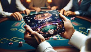 Antarmuka bermain blackjack di rajawali 555 menampilkan kartu dealer dan pemain serta tombol aksi